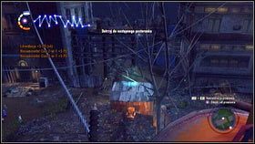 Przy pomocy kolejnego reflektora celuj w mieszkańców po lewej [1] oraz tych stojących przez tobą [2] - Promień Dunbara | Opis przejścia nieSławny inFamous 2 - nieSławny: inFamous 2 - poradnik do gry