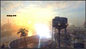 Po dotarciu do transformatora [1], wystrzel Pocisk Tesli i zabij przy jego pomocy pobliskiego Miażdżyciela - Włącz zasilanie w Gas Works | Opis przejścia nieSławny inFamous 2 - nieSławny: inFamous 2 - poradnik do gry