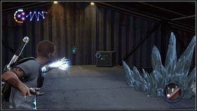 Wejdź do środka i zacznij niszczyć jego zawartość, a pojawi się oddział Lodowych Żołnierzy [1] - Sztuczni przewodnicy | Opis przejścia nieSławny inFamous 2 - nieSławny: inFamous 2 - poradnik do gry