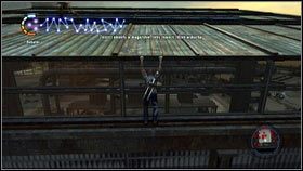 Stamtąd zacznij strzelać w przedmioty na dole, koncentrując ogień na centrum magazynu - Sztuczni przewodnicy | Opis przejścia nieSławny inFamous 2 - nieSławny: inFamous 2 - poradnik do gry