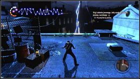 Gdy Cole wchłonie ostatni rdzeń wybuchu [1] i się ocknie, wciśnij strzałkę w dół na KRZYŻAKU, aby przyzwać potężną Burzę jonową [2] - Ostatni fragment; Ostateczna decyzja | Opis przejścia nieSławny inFamous 2 - nieSławny: inFamous 2 - poradnik do gry