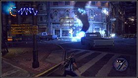 Po zabiciu jednego z gangsterów [1], otrzymasz informację o nadjeżdżającym konwoju - Misje losowe - Ukryta paczka; Konwój - nieSławny: inFamous 2 - poradnik do gry