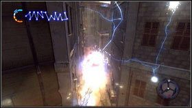 Od teraz musisz cały czas pozostawać na przewodach, bo zbyt długie poruszanie się po ziemi wywoła wybuch, który cię zabije - Nadładunek I | New Marais | nieSławny inFamous 2 - nieSławny: inFamous 2 - poradnik do gry