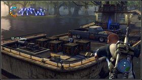 Towarów i przeciwników stacjonujących na pierwszej maszynie najlepiej pozbyć się rzucając z daleka kilka Granatów alfa [1] - Za burtą | New Marais | nieSławny inFamous 2 - nieSławny: inFamous 2 - poradnik do gry