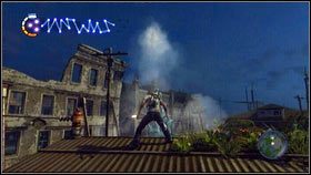 Po wysłuchaniu Kuo udaj się do zaznaczonego na mapie dezertera [1] - Bądź czujny | Flood Town | nieSławny inFamous 2 - nieSławny: inFamous 2 - poradnik do gry