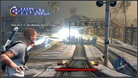 Po rozmowie z rebeliantem [1], udaj się w zaznaczone miejsce i pokonaj wszystkich walczących tam przeciwników - Pozostałe zadania | Flood Town | nieSławny inFamous 2 - nieSławny: inFamous 2 - poradnik do gry