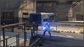 Po wysłuchaniu Zekeego, udaj się do zaznaczonego na mapie punktu [1] - Pojedynek | Gas Works | nieSławny inFamous 2 - nieSławny: inFamous 2 - poradnik do gry