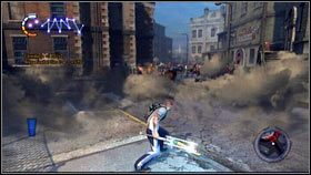 Wyślij zwierzaki do ataku wciskając R1 [1], a następnie zaatakuj Milicję [2] - Zabawa w Bohatera | Gas Works | nieSławny inFamous 2 - nieSławny: inFamous 2 - poradnik do gry