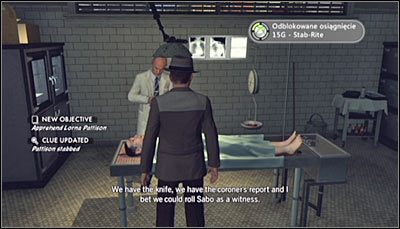 Po dotarciu do kostnicy musisz odbyć rozmowę z koronerem - Stab-Rite | Fabuła - Dodatkowe | Osiągnięcia w LA Noire - L.A. Noire - poradnik do gry