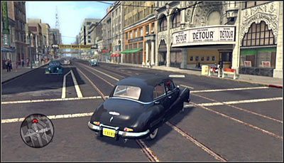 W drodze do celu czekają Cię jeszcze dwa kolejne skręty - najpierw w prawo i pod sam koniec w lewo (powyższy screen) - The Shadow | Fabuła - Dodatkowe | Osiągnięcia w LA Noire - L.A. Noire - poradnik do gry