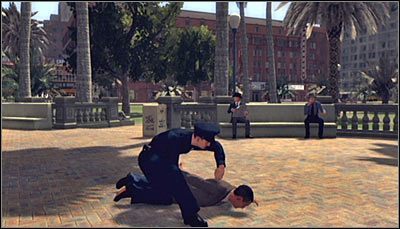 Wciśnij kilkakrotnie przycisk A, utrzymując się przez ten czas w niewielkiej odległości od zbiega - Asphalt Jungle | Akcja | Osiągnięcia w LA Noire - L.A. Noire - poradnik do gry