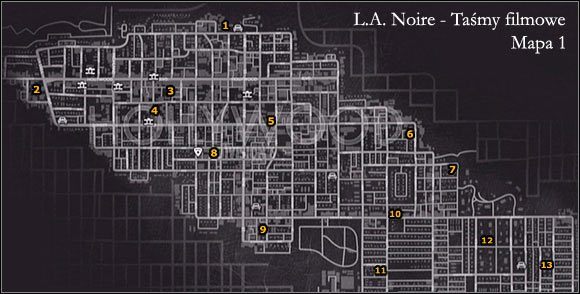1 - Hollywoodland (taśmy 01-13) | Eksploracja | Osiągnięcia w LA Noire - L.A. Noire - poradnik do gry