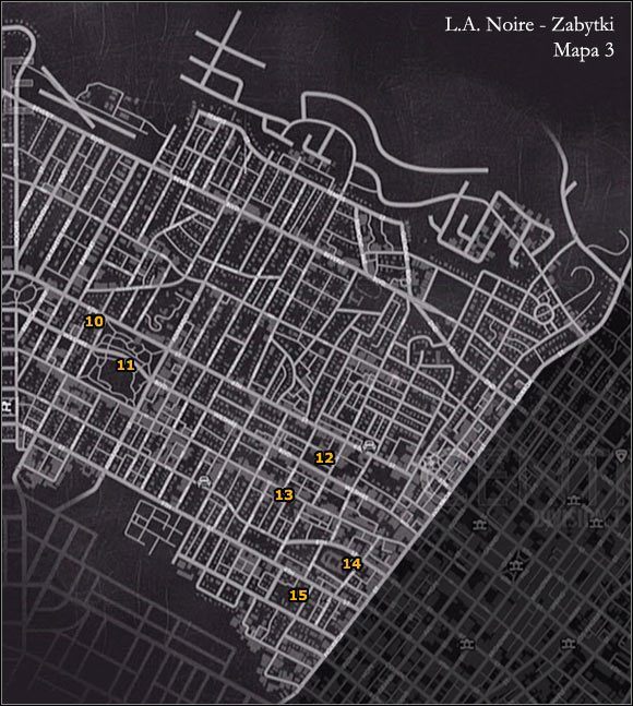 ZABYTKI - MAPA 3 - Star Map | Eksploracja | Osiągnięcia w LA Noire - L.A. Noire - poradnik do gry