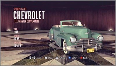 Odnajdywanie: Pojazd ten można odnaleźć podczas przemierzania dzielnicy Hollywood - Kategoria Sports (Pojazdy sportowe) | Samochody w LA Noire - L.A. Noire - poradnik do gry