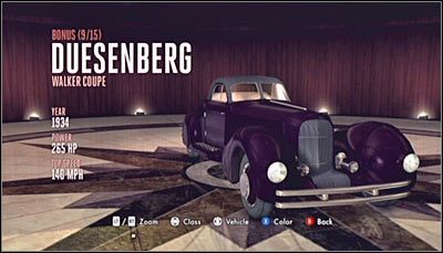 Odnajdywanie: Pojazd ten można odnaleźć w garażu zlokalizowanym w pokazanym na poniższym screenie miejscu - Kategoria Bonus (Pojazdy bonusowe 08-15) | Samochody w LA Noire - L.A. Noire - poradnik do gry