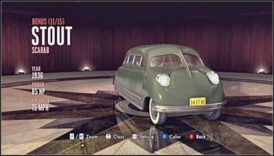 Odnajdywanie: Pojazd ten można odnaleźć w garażu zlokalizowanym w pokazanym na poniższym screenie miejscu - Kategoria Bonus (Pojazdy bonusowe 08-15) | Samochody w LA Noire - L.A. Noire - poradnik do gry