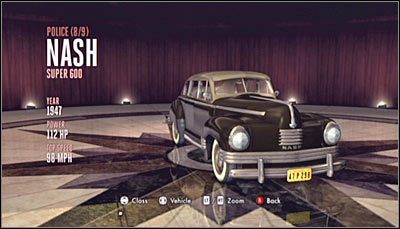 Odnajdywanie: Samochodu tego nie można pominąć, gdyż jest on wykorzystywany przez głównego bohatera podczas rozwiązywania śledztw w wydziale Homicide - Kategoria Police (Pojazdy policji) | Samochody w LA Noire - L.A. Noire - poradnik do gry