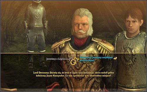 Podczas rozmowy nie opłaca się kłamać. - Zadanie główne - Na szlaku | Akt 2 | Dungeon Siege III - Dungeon Siege III - poradnik do gry