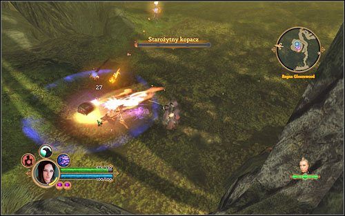 Przeciwnik często znika pod ziemią - to dobry moment na regenerację życia postaci. - Zadanie poboczne - praca misyjna | Akt 2 | Dungeon Siege III - Dungeon Siege III - poradnik do gry