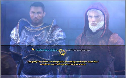 Wygodniej opowiedzieć się najpierw za Meisterami - i tak musimy wykonać oba zadania. - Zadanie główne - wielki kapitularz | Akt 2 | Dungeon Siege III - Dungeon Siege III - poradnik do gry