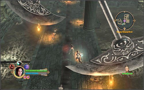 Ostrza są dla nas znacznie większym zagrożeniem, niż przeciwnicy. - Zadanie główne - kłopoty w kryptach | Akt 3 | Dungeon Siege III - Dungeon Siege III - poradnik do gry