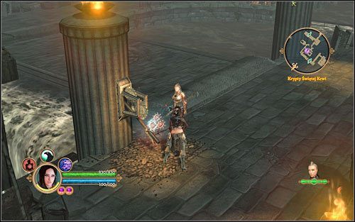 Dźwigni nie da się nie zauważyć. - Zadanie główne - kłopoty w kryptach | Akt 3 | Dungeon Siege III - Dungeon Siege III - poradnik do gry