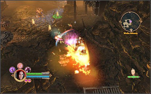 W pierwszej kolejności najlepiej strzelać do goblinów - posiadają silne ataki zasięgowe. - Zadanie główne - strajk! | Akt 3 | Dungeon Siege III - Dungeon Siege III - poradnik do gry