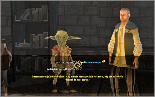 Sami sądzeni najlepiej przyjmą werdykt, wedle którego Baron ma rację. - Zadanie poboczne - mediacje | Akt 3 | Dungeon Siege III - Dungeon Siege III - poradnik do gry