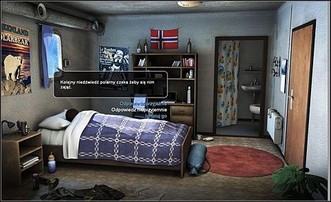 Budzącemu bohatera mechanikowi, Tedowi Tullyemu Creanowi, odpowiedz wedle uznania - Zgromadź sprzęt do badania niedźwiedzi | Dzień 1 | Alpha Polaris - Alpha Polaris - opis przejścia - poradnik do gry