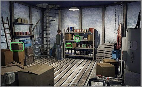 Udaj się po nie do piwnicy (spiralne schody w dół na wprost drzwi wyjściowych) - Bombe Alaska | Dzień i Noc 2 | Alpha Polaris - Alpha Polaris - opis przejścia - poradnik do gry