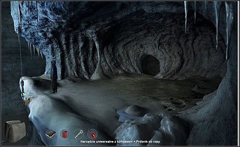 Narzędziem uniwersalnym odczep od próbnika pojemnik z ropą - Poszukaj odpowiedzi w jaskini | Dzień 3 | Alpha Polaris - Alpha Polaris - opis przejścia - poradnik do gry