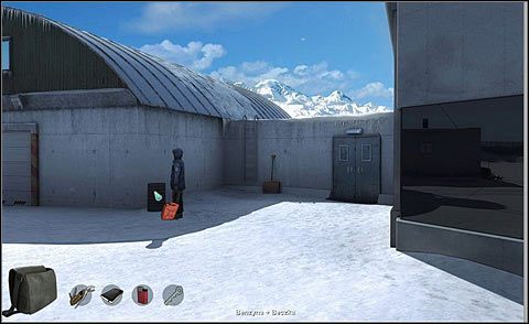 Tuż przed wejściem do budynku stacji stoi beczka (po lewej) - Pozbądź się kości | Dzień 4 | Alpha Polaris - Alpha Polaris - opis przejścia - poradnik do gry