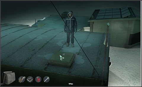Przyjrzyj się umiejscowionemu tam włazowi - Wróć do budynku | Noc 4 | Alpha Polaris - Alpha Polaris - opis przejścia - poradnik do gry