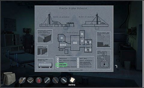 Przejdź do wiszącego nad apteczką (po lewej) planu stacji - Uratuj Novę | Noc 4 | Alpha Polaris - Alpha Polaris - opis przejścia - poradnik do gry