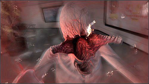 - W późniejszych etapach gry natkniemy się na znikające monstrum, mimo iż nie można go zabić to należy bestię przepędzać kilkoma strzałami lub ciosami - Poradnik do gry - Porady ogólne | FEAR 3 - F.3.A.R. - poradnik do gry