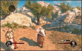 Z lewej strony znajdziesz kamienną tablicę [1] - Misja 1 - Cypr (1) | Opis przejścia The First Templar - The First Templar - poradnik do gry