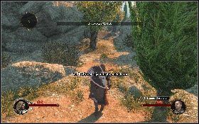 Opuść budynek i przejdź przez bramę z lewej [1], a następnie skieruj się na ścieżkę z prawej [2] - Misja 1 - Cypr (1) | Opis przejścia The First Templar - The First Templar - poradnik do gry