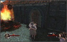 Omiń płomienie [1], które mogą cię poparzyć i otwórz drzwi wejściowe [2] - Misja 1 - Cypr (2) | Opis przejścia The First Templar - The First Templar - poradnik do gry