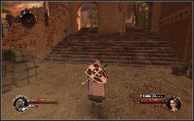 Załatw stojącego na półpiętrze łucznika [1], a potem wyeliminuj tych znajdujących się na wieży - Misja 6 - Oblężenie Akki | Opis przejścia The First Templar - The First Templar - poradnik do gry