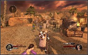 Po animacji podejdź do skrzyń i rzuć zza nich jeden ze stojących w pobliżu garnków [1] - Misja 6 - Oblężenie Akki | Opis przejścia The First Templar - The First Templar - poradnik do gry