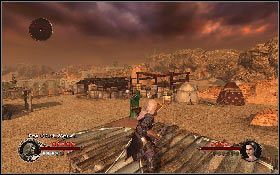 Opuść obóz i udaj się po schodach z prawej [1] na plac - Misja 6 - Oblężenie Akki | Opis przejścia The First Templar - The First Templar - poradnik do gry