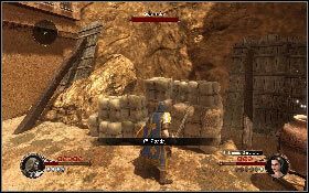 W pewnej chwili oddział po raz kolejny stanie w miejscu (zostaw przy nim jednego bohatera) - Misja 13 - Pustynna osada | Opis przejścia The First Templar - The First Templar - poradnik do gry