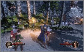 Z gromadą stojącą przed obozem rozpraw się w otwartej walce [1] - Misja 14 - Pustynna osada | Opis przejścia The First Templar - The First Templar - poradnik do gry