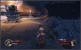 Wbiegnij na górę i kiedy zaczną się do ciebie zbliżać wrogowie przesuń drewnianą wajchę, co spowoduje uruchomienie kolców [1] - Misja 14 - Pustynna osada | Opis przejścia The First Templar - The First Templar - poradnik do gry