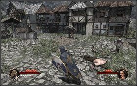 Przejdź na znajdujący się obok rynek i wykończ po cichu wszystkich wartowników [1] - Misja 17 - Obrzeża Montsegur | Opis przejścia The First Templar - The First Templar - poradnik do gry