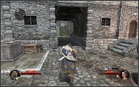 Potem podpal pochodnię i podłóż ogień pod zapasy z prawej strony placu [1] - Misja 18 - Dziedziniec zamkowy (1) | Opis przejścia The First Templar - The First Templar - poradnik do gry