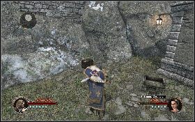 Możesz przypatrzyć się stojącemu z lewej wozowi [1], dzięki czemu na mapie pojawi się lokalizacja skarbu - Misja 18 - Dziedziniec zamkowy (1) | Opis przejścia The First Templar - The First Templar - poradnik do gry