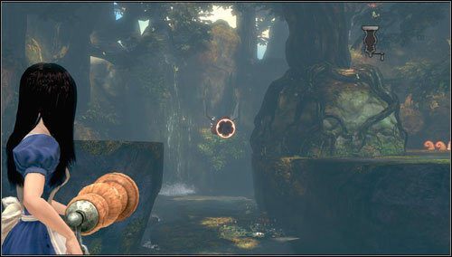 2 - The Vale of Tears - po wyjściu przez mysią dziurkę z kuchni, pomiędzy dwoma półkami skalnymi - Rozdział 1 - Hatters Domain (01-08) | Snouts - świńskie ryjki - Alice: Madness Returns - poradnik do gry