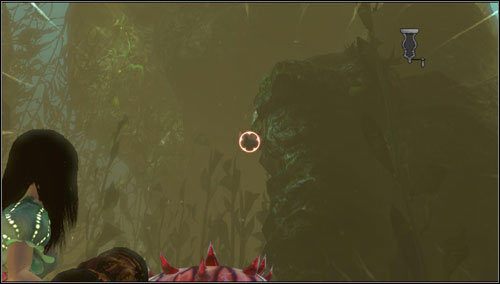 12 - Oyster Garden: Beds Available - podczas skakania po meduzach na skale po prawej - Rozdział 2 - Deluded Depths (09-15) | Snouts - świńskie ryjki - Alice: Madness Returns - poradnik do gry