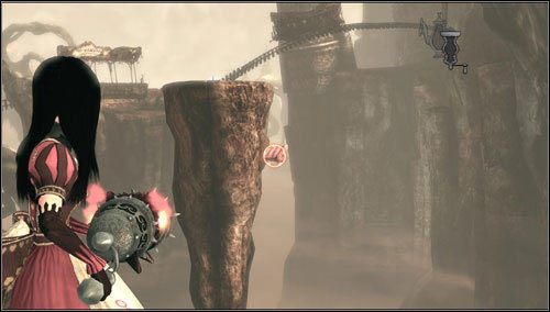 4 - Least Wing - po lewej stronie na wolno stojącej skale - Rozdział 4 - Queensland | Snouts - świńskie ryjki | Alice Madness Returns - Alice: Madness Returns - poradnik do gry